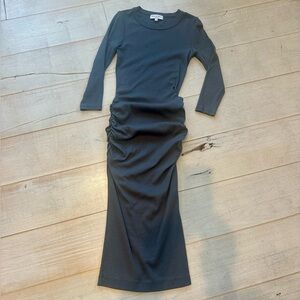 Michael Stars Christina Midi Dress: Charcoal